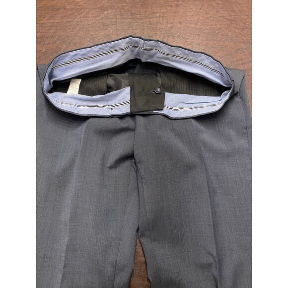 Nautical Blue Gray Suit Dress Pants‎ 36W 31L Flat Front - Picture 10 of 10